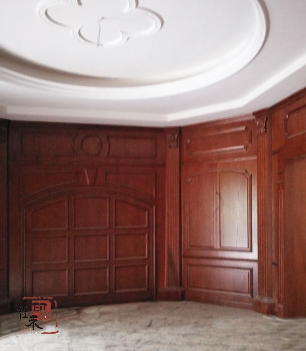 重庆佳禾印象木门丨展厅升级实木护墙